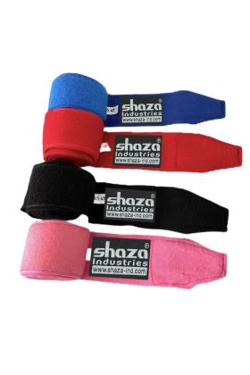 Shaza Boxing Hand Wrist boxing kickboxing 100% Cotton hook & Loop style